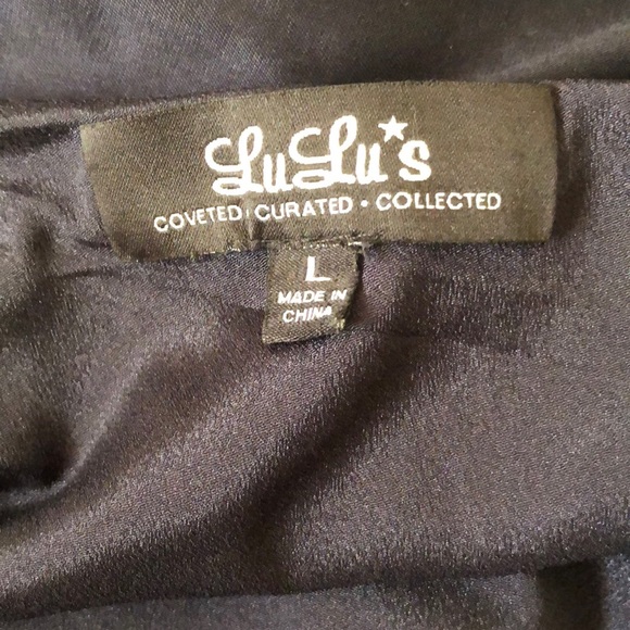 LuLu’s Navy One Shoulder Dress - Picture 3 of 4